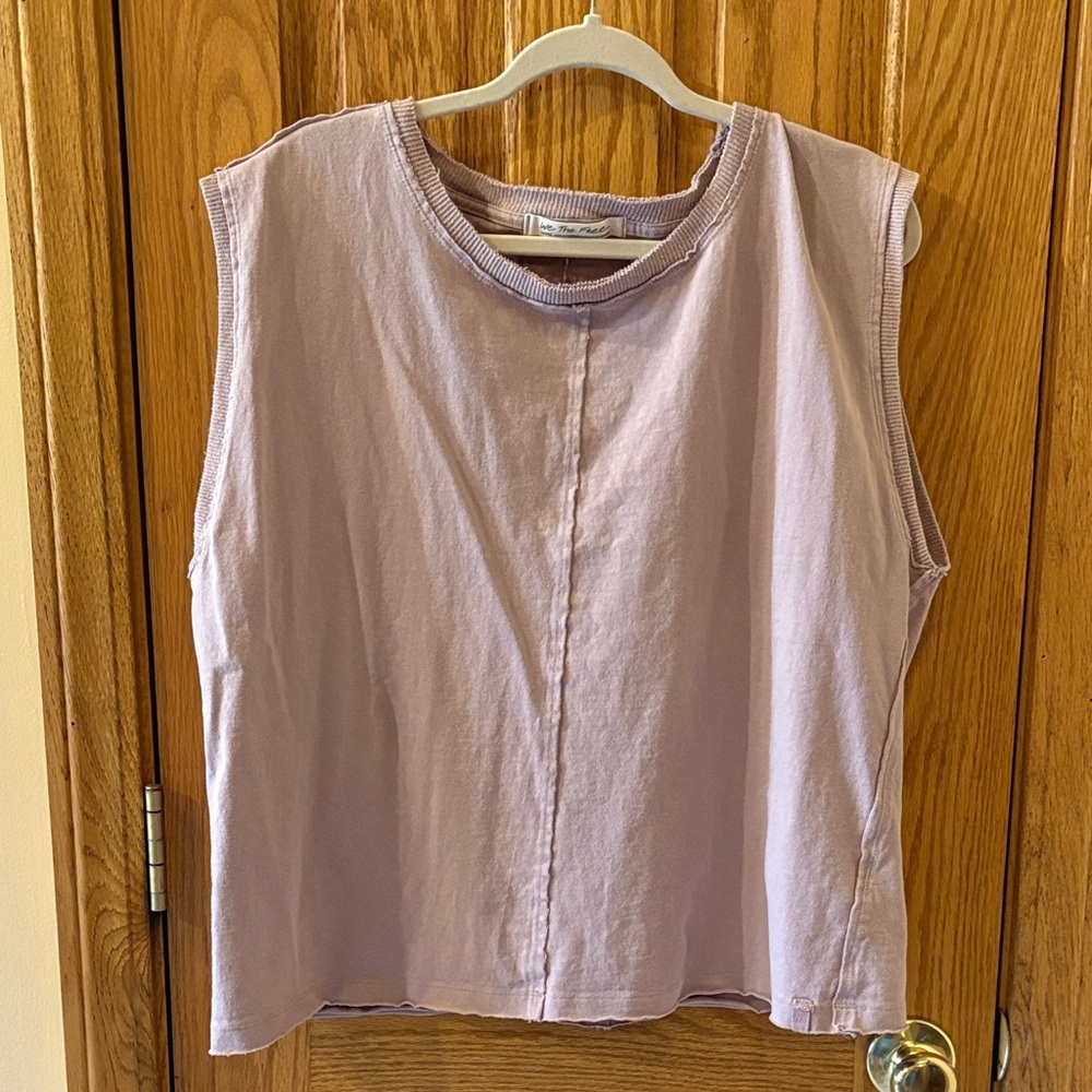 We The Free Blush/Lavender Sleeveless Cotton Tank